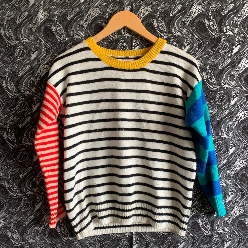 colorful striped sweater